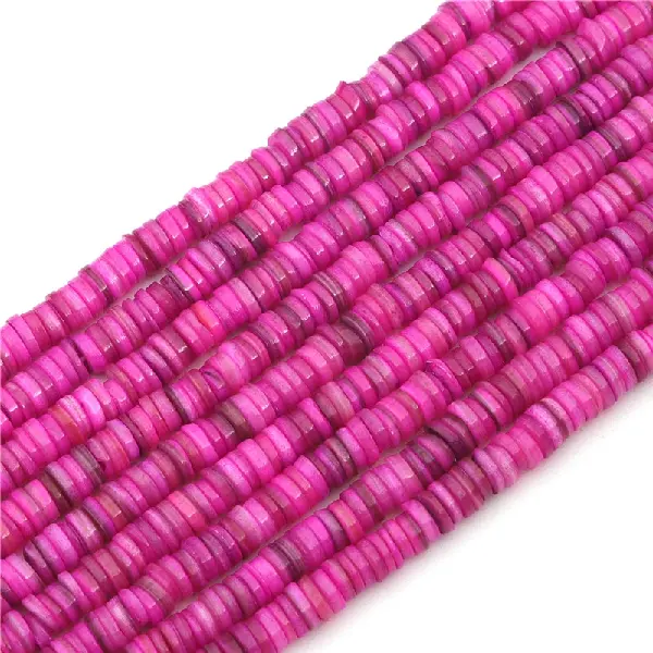 Rose red - diameter 6mm, hole diameter 1mm, 38cm/strip, about 180-190 pieces,chaincharmsupply.com