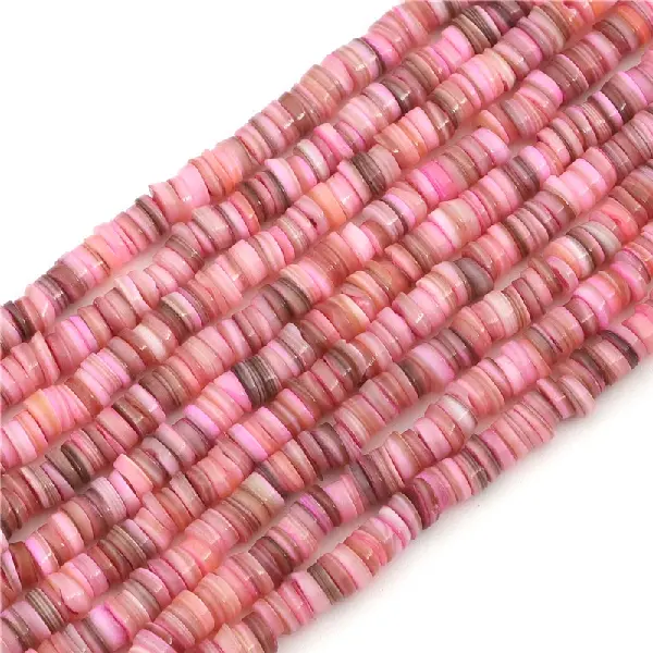 Pink - diameter 6mm, hole diameter 1mm, 38cm/strip, about 180-190 pieces,chaincharmsupply.com
