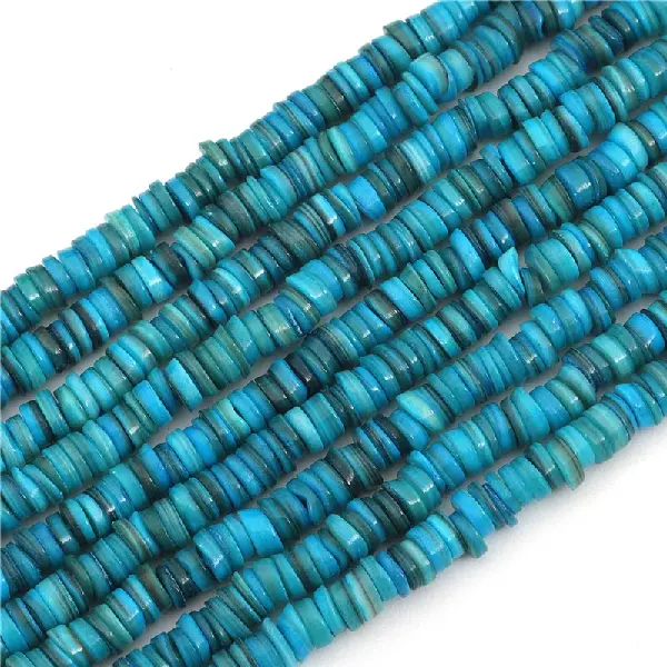 Sky blue - diameter 8mm, hole diameter 1mm, 38cm/strip, about 180-190 pieces,chaincharmsupply.com
