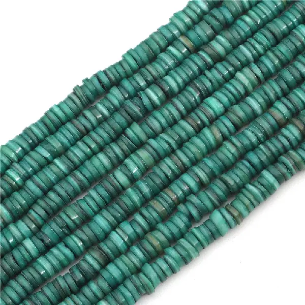 Green - diameter 8mm, hole diameter 1mm, 38cm/strip, about 180-190 pieces,chaincharmsupply.com