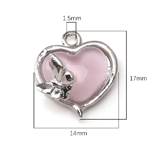 2# Love Butterfly-White K 1pc/pack,chaincharmsupply.com