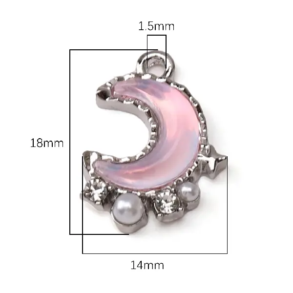 5# Moon Pearl-White K 1 piece/pack,chaincharmsupply.com