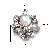 Alloy Three-dimensional Butterfly Moon Pearl Bow Charm Handmade Diy Homemade - 9# Opal Flower Cluster-White K 1 piece/pack