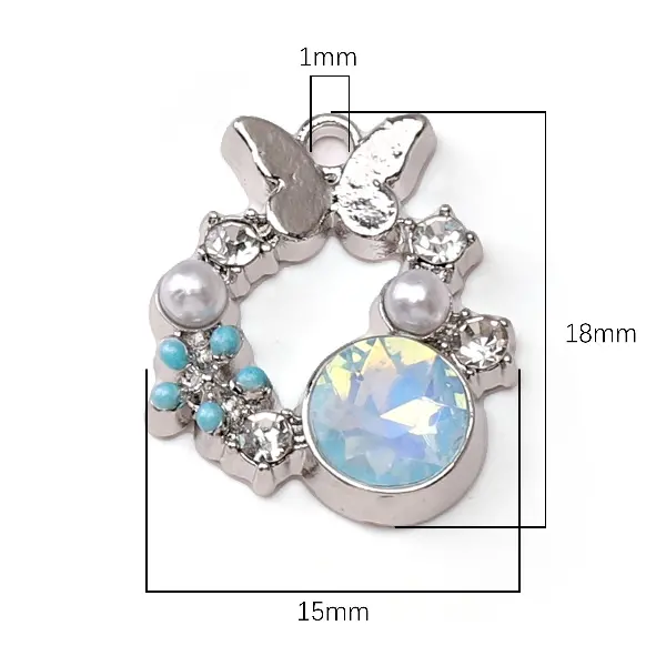 10# Butterfly Cluster-White K 1pc/pack,chaincharmsupply.com