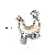 Alloy Three-dimensional Butterfly Moon Pearl Bow Charm Handmade Diy Homemade - 13# Stars and Moon-White K 1 piece/pack