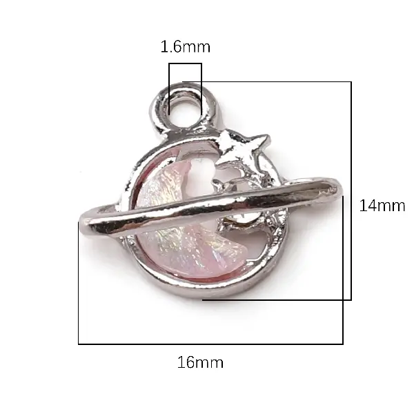 14# Fantasy Sea Reflecting the Moon-White K 1 piece/pack,chaincharmsupply.com