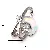 Alloy Three-dimensional Butterfly Moon Pearl Bow Charm Handmade Diy Homemade - 17# Stars and Moon in Orbit-White K 1 piece/pack