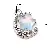 Alloy Three-dimensional Butterfly Moon Pearl Bow Charm Handmade Diy Homemade - 18# Appointment between Stars and Moon-White K 1 piece/pack