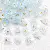 Two-color Glass Lily Of The Valley Charm Diy Earrings Hairpin - Light blue 11mm-5 pcs
