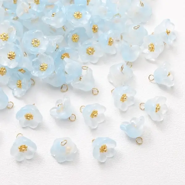 Light blue 11mm-5 pcs,chaincharmsupply.com