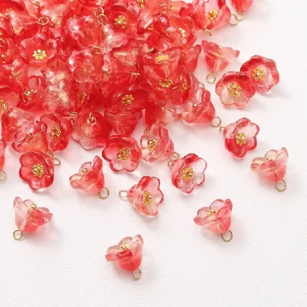 Red 11mm-5pcs,chaincharmsupply.com