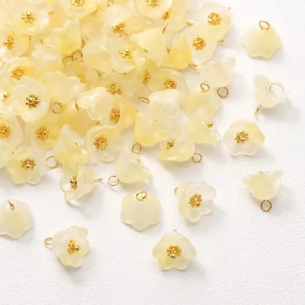 Yellow 11mm-5 pcs,chaincharmsupply.com