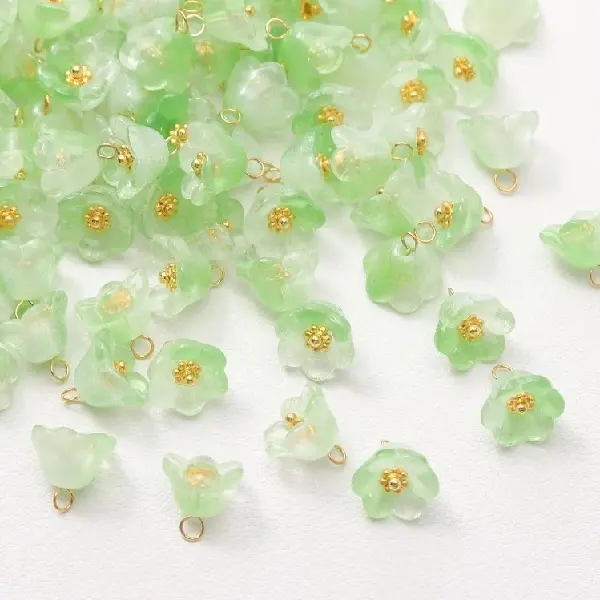 Light green 11mm-5 pcs,chaincharmsupply.com