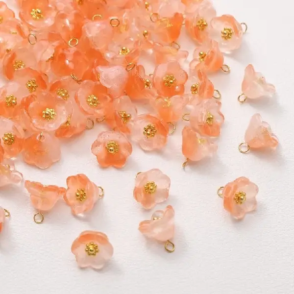 Orange 11mm-5 pcs,chaincharmsupply.com