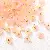 Two-color Glass Lily Of The Valley Charm Diy Earrings Hairpin - Peach 11mm-5 pcs