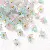 Two-color Glass Lily Of The Valley Charm Diy Earrings Hairpin - Green powder 11mm-5 pieces