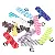 6x3cm Oxford Cloth Lanyard Spacer Bag Keychain Charm Card Handmade - Randomly mixed colors 5 pcs/pack - about 6x3cm