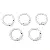 Colorful Alloy Spray-painted C-shaped Key Ring Buckle Diy Handmade Bracelet - White 5 pieces/pack-C-shaped buckle, diameter about 23.5mm, ring thickness about 2.5mm