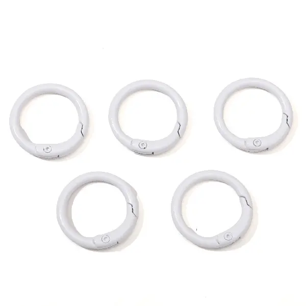 White 5 pieces/pack-C-shaped buckle, diameter about 23.5mm, ring thickness about 2.5mm,chaincharmsupply.com