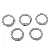 Colorful Alloy Spray-painted C-shaped Key Ring Buckle Diy Handmade Bracelet - Gray 5 pieces/pack - C-shaped buckle, diameter about 23.5mm, ring thickness about 2.5mm