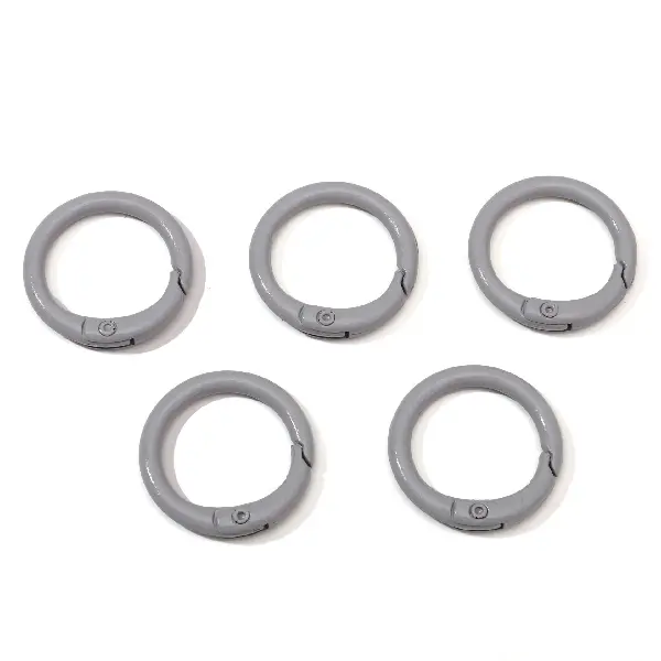 Gray 5 pieces/pack - C-shaped buckle, diameter about 23.5mm, ring thickness about 2.5mm,chaincharmsupply.com