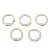 Colorful Alloy Spray-painted C-shaped Key Ring Buckle Diy Handmade Bracelet - Beige 5 pcs/pack - C-shaped buckle, diameter about 23.5mm, ring thickness about 2.5mm