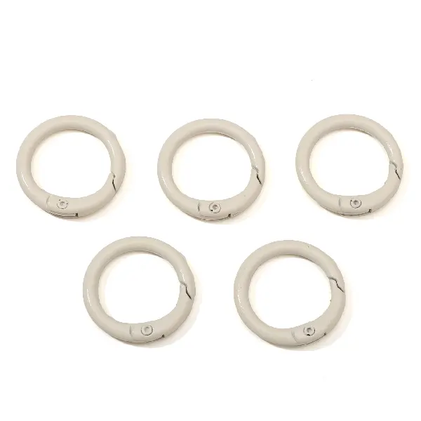 Beige 5 pcs/pack - C-shaped buckle, diameter about 23.5mm, ring thickness about 2.5mm,chaincharmsupply.com