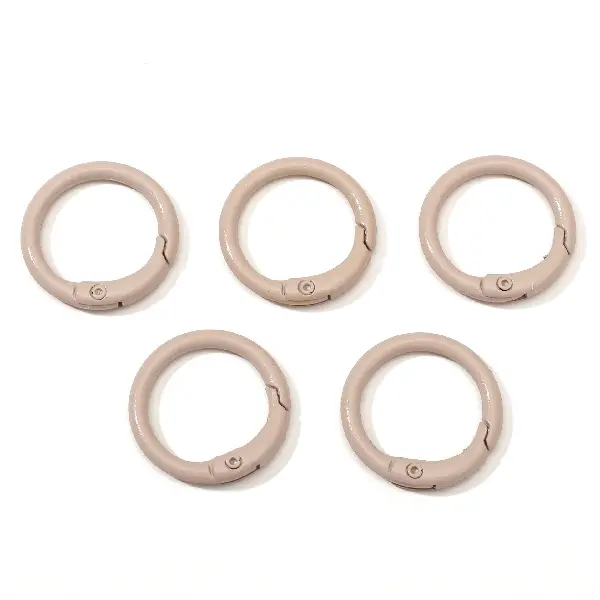 Khaki 5 pcs/pack - C-shaped buckle, diameter about 23.5mm, ring thickness about 2.5mm,chaincharmsupply.com