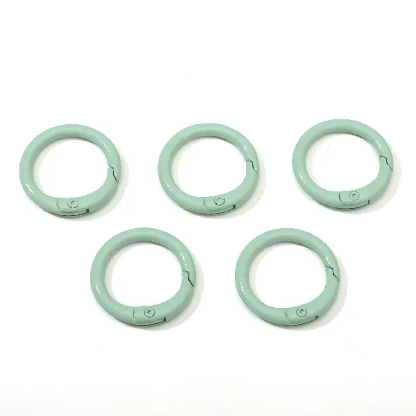 Light green 5 pcs/pack - C-shaped buckle, diameter about 23.5mm, ring thickness about 2.5mm,chaincharmsupply.com