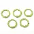 Colorful Alloy Spray-painted C-shaped Key Ring Buckle Diy Handmade Bracelet - Grass green 5 pieces/pack-C-shaped buckle, diameter about 23.5mm, ring thickness about 2.5mm