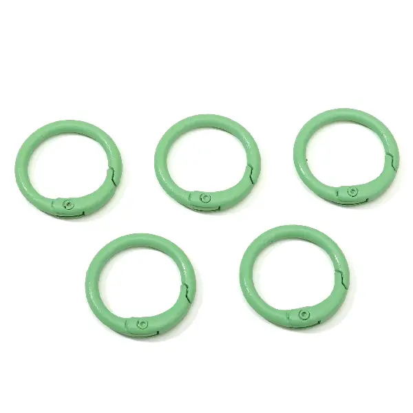Green 5 pieces/pack - C-shaped buckle, diameter about 23.5mm, ring thickness about 2.5mm,chaincharmsupply.com