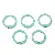 Colorful Alloy Spray-painted C-shaped Key Ring Buckle Diy Handmade Bracelet - Blue and green 5 pcs/pack - C-shaped buckle, diameter about 23.5mm, ring thickness about 2.5mm
