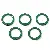 Colorful Alloy Spray-painted C-shaped Key Ring Buckle Diy Handmade Bracelet - Dark green 5 pcs/pack - C-shaped buckle, diameter about 23.5mm, ring thickness about 2.5mm
