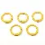 Colorful Alloy Spray-painted C-shaped Key Ring Buckle Diy Handmade Bracelet - Yellow 5 pieces/pack-C-shaped buckle, diameter about 23.5mm, ring thickness about 2.5mm