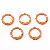 Colorful Alloy Spray-painted C-shaped Key Ring Buckle Diy Handmade Bracelet - Orange 5 pieces/pack-C-shaped buckle, diameter about 23.5mm, ring thickness about 2.5mm