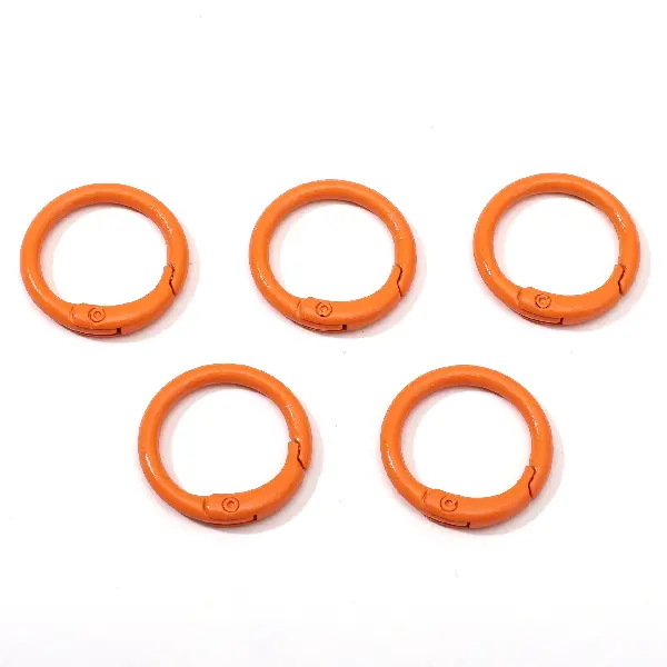 Orange 5 pieces/pack-C-shaped buckle, diameter about 23.5mm, ring thickness about 2.5mm,chaincharmsupply.com