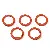 Colorful Alloy Spray-painted C-shaped Key Ring Buckle Diy Handmade Bracelet - Dark Orange 5 pcs/pack - C-shaped buckle, diameter about 23.5mm, ring thickness about 2.5mm