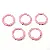 Colorful Alloy Spray-painted C-shaped Key Ring Buckle Diy Handmade Bracelet - Pink 5 pieces/pack - C-shaped buckle, diameter about 23.5mm, ring thickness about 2.5mm