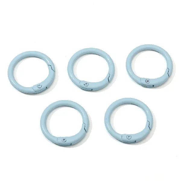 Sky blue 5 pieces/pack-C-shaped buckle, diameter about 23.5mm, ring thickness about 2.5mm,chaincharmsupply.com