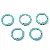 Colorful Alloy Spray-painted C-shaped Key Ring Buckle Diy Handmade Bracelet - Ocean blue 5 pieces/pack-C-shaped buckle, diameter about 23.5mm, ring thickness about 2.5mm