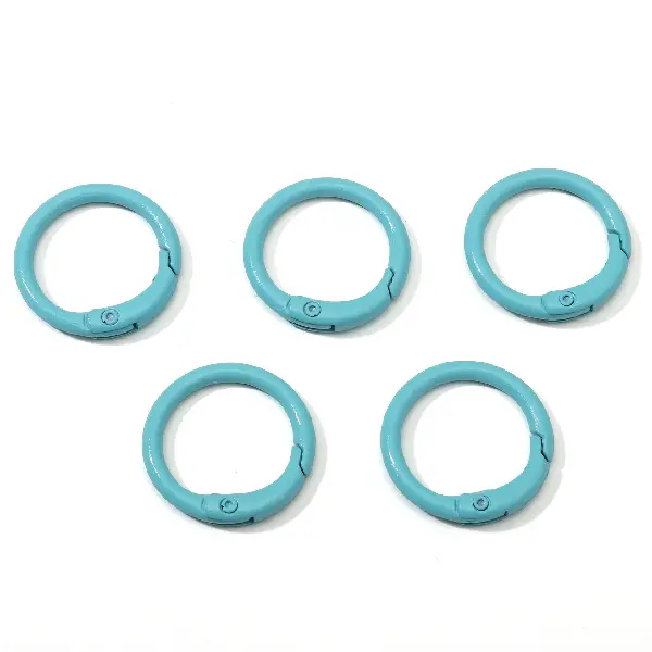 Ocean blue 5 pieces/pack-C-shaped buckle, diameter about 23.5mm, ring thickness about 2.5mm,chaincharmsupply.com