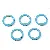 Colorful Alloy Spray-painted C-shaped Key Ring Buckle Diy Handmade Bracelet - Blue 5 pieces/pack-C-shaped buckle, diameter about 23.5mm, ring thickness about 2.5mm