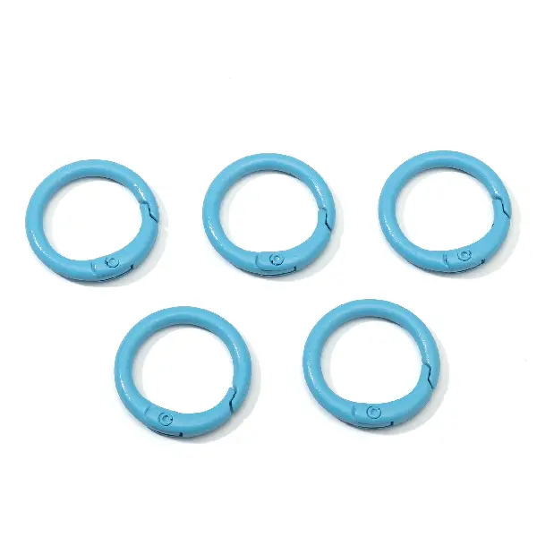 Blue 5 pieces/pack-C-shaped buckle, diameter about 23.5mm, ring thickness about 2.5mm,chaincharmsupply.com