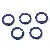 Colorful Alloy Spray-painted C-shaped Key Ring Buckle Diy Handmade Bracelet - Sapphire 5 pieces/pack-C-shaped buckle, diameter about 23.5mm, ring thickness about 2.5mm