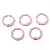 Colorful Alloy Spray-painted C-shaped Key Ring Buckle Diy Handmade Bracelet - Light pink 5 pieces/pack - C-shaped buckle, diameter about 23.5mm, ring thickness about 2.5mm