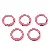 Colorful Alloy Spray-painted C-shaped Key Ring Buckle Diy Handmade Bracelet - Dark powder 5 pieces/pack-C-shaped buckle, diameter about 23.5mm, ring thickness about 2.5mm