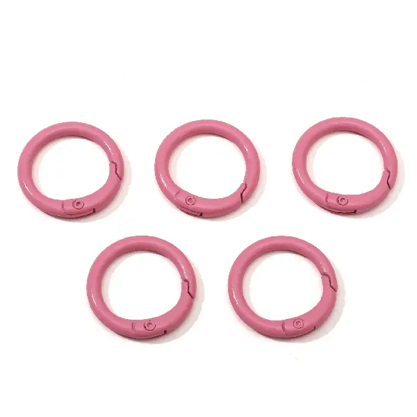 Dark powder 5 pieces/pack-C-shaped buckle, diameter about 23.5mm, ring thickness about 2.5mm,chaincharmsupply.com