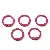 Colorful Alloy Spray-painted C-shaped Key Ring Buckle Diy Handmade Bracelet - Rose red 5 pcs/pack - C-shaped buckle, diameter about 23.5mm, ring thickness about 2.5mm