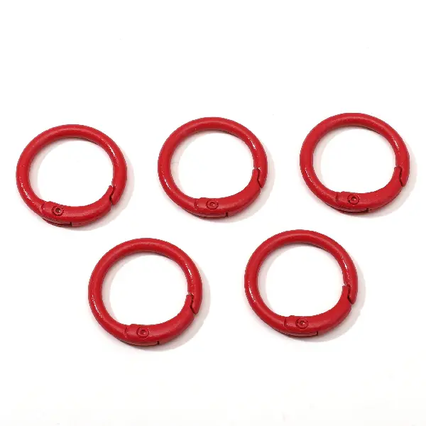 Big red 5 pieces/pack - C-shaped buckle, diameter about 23.5mm, ring thickness about 2.5mm,chaincharmsupply.com