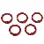 Colorful Alloy Spray-painted C-shaped Key Ring Buckle Diy Handmade Bracelet - Burgundy 5 pcs/pack - C-shaped buckle, diameter about 23.5mm, ring thickness about 2.5mm